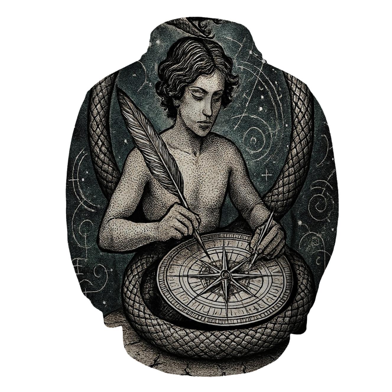 Astral Ouroboros Cartographer embroidered hoodies