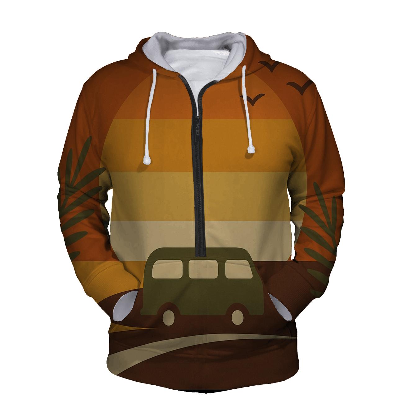Sunset Groove Horizon embroidered hoodies