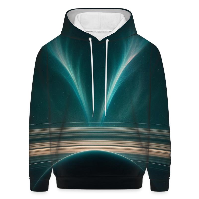 Auroral Jet Over Ring Plane embroidered hoodies