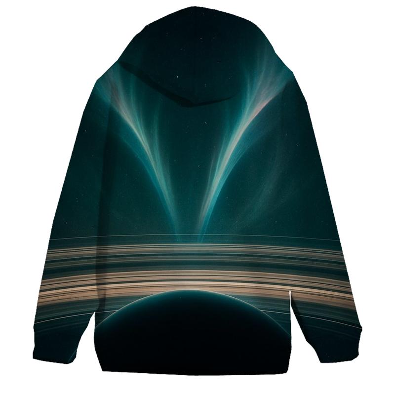 Auroral Jet Over Ring Plane embroidered hoodies