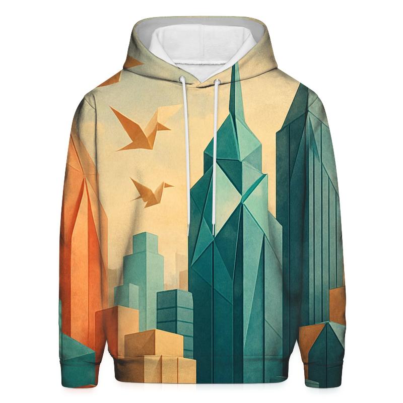 Chromatic Origami City premium hoodies