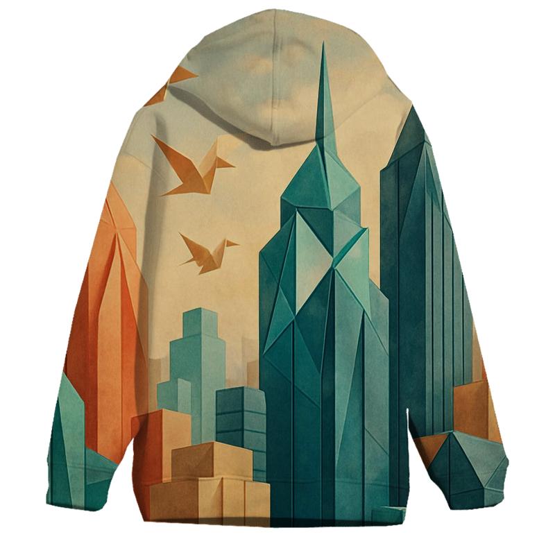 Chromatic Origami City premium hoodies