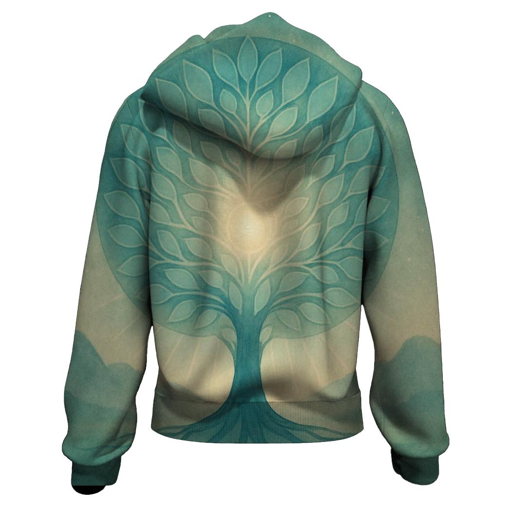 Luminous Arbor embroidered hoodies