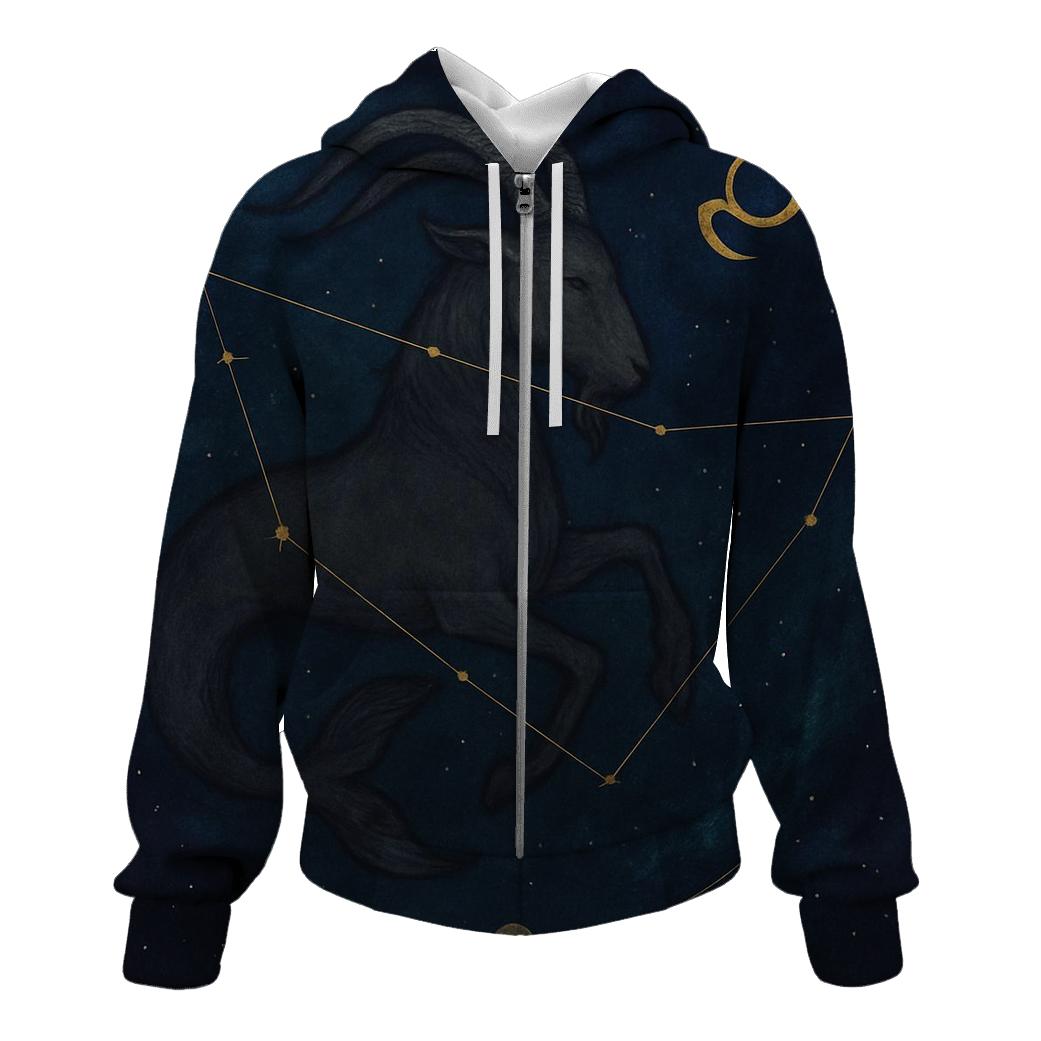 Midnight Capricorn Nebula Chart hoodies fashion