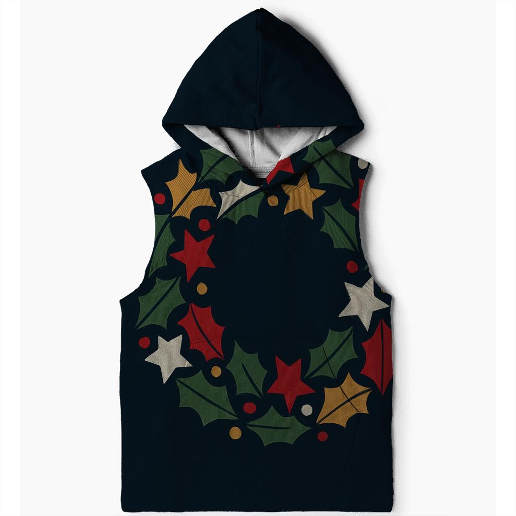 Cosmic Holly Wreath graphic hoodies