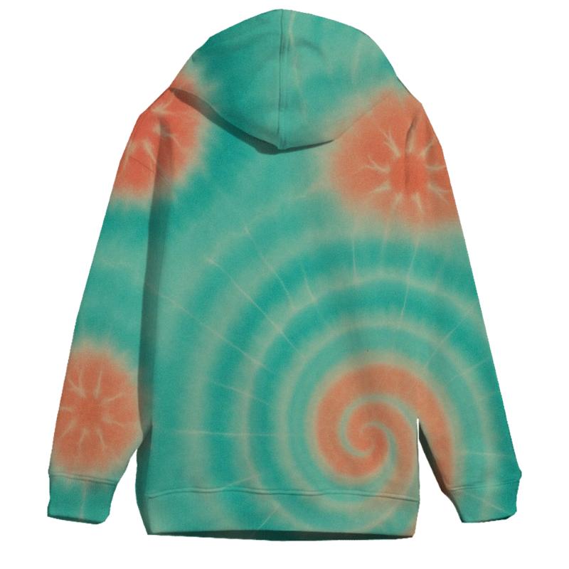Solar Spiral Kumo Panel zip-up hoodies