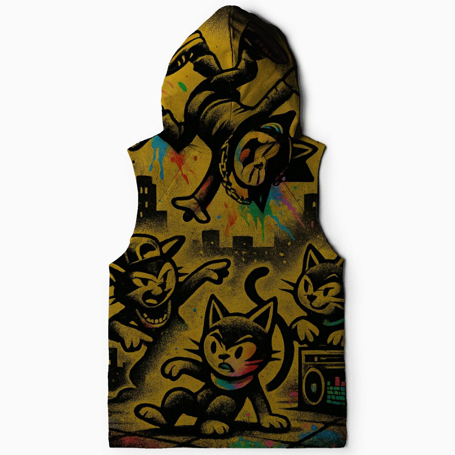 Graffiti Breakbeat Cat Crew zip-up hoodies