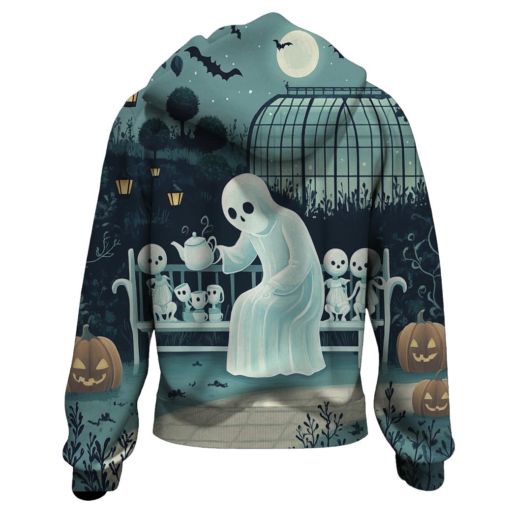Ghostly Tea With The Moon Gardener graphic hoodies