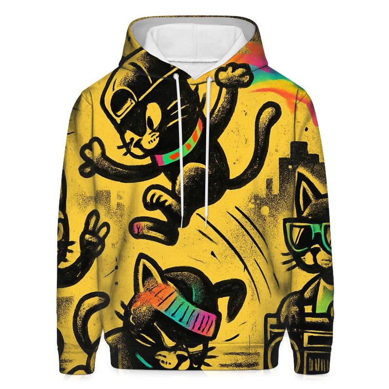 Graffiti Breakbeat Cat Crew heavyweight hoodies