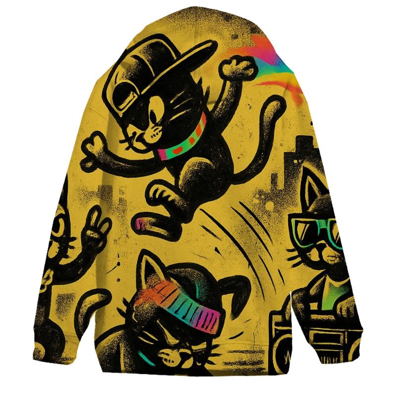 Graffiti Breakbeat Cat Crew heavyweight hoodies
