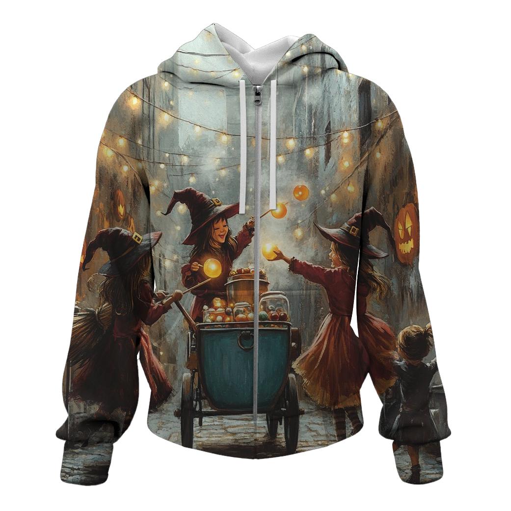 Midnight Candy Cart Of The Alley Witches lightweight hoodies