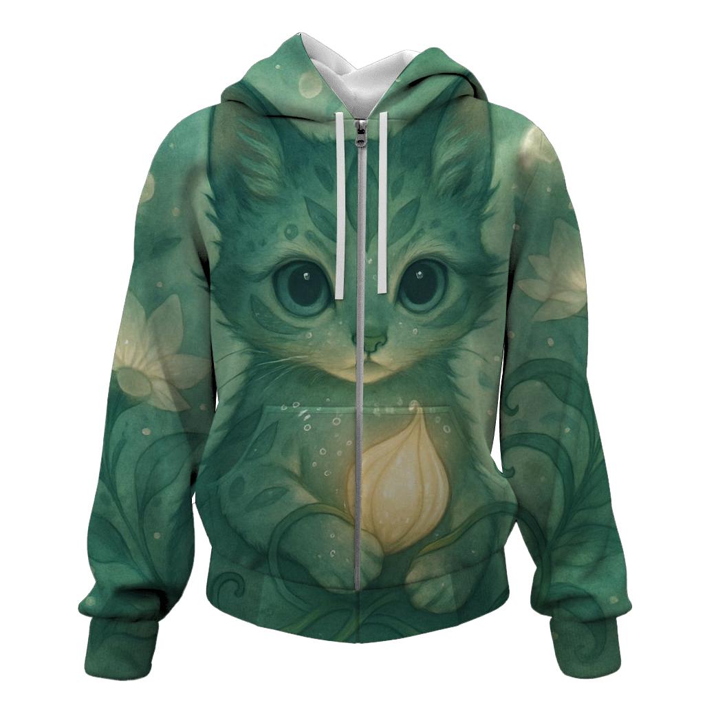 Botanical Guardian Kitten premium hoodies