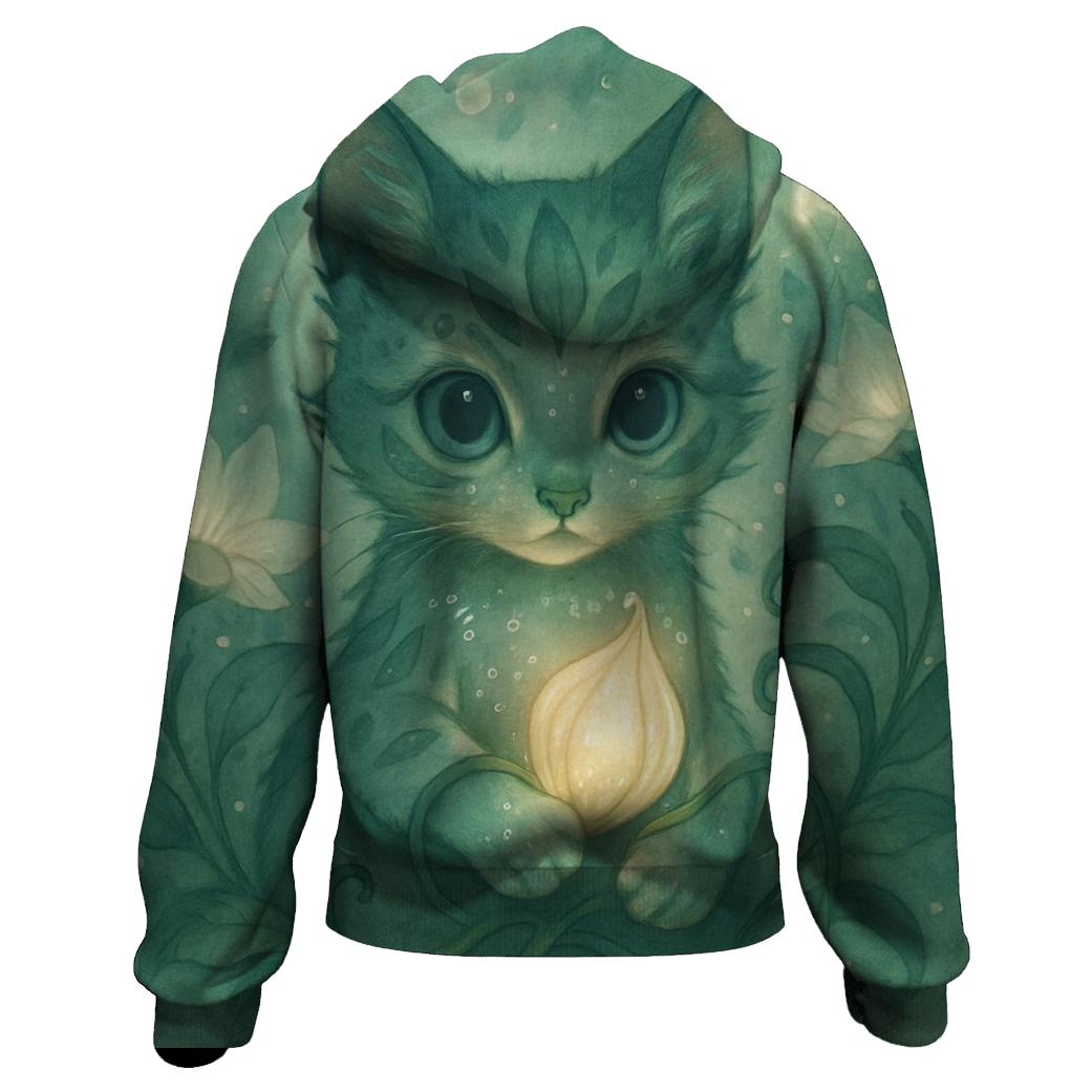 Botanical Guardian Kitten premium hoodies