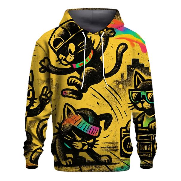 Graffiti Breakbeat Cat Crew heavyweight hoodies