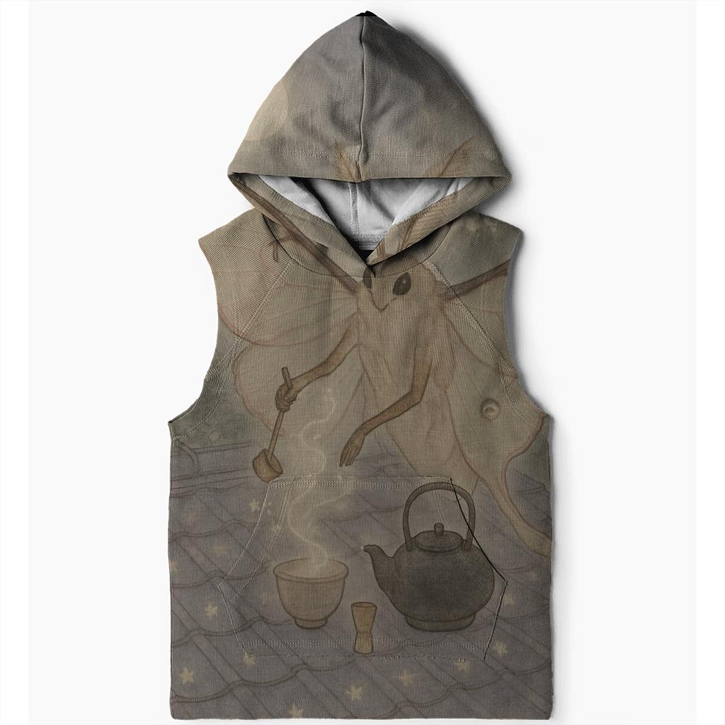 Tea Ceremony Moth zip-up hoodies