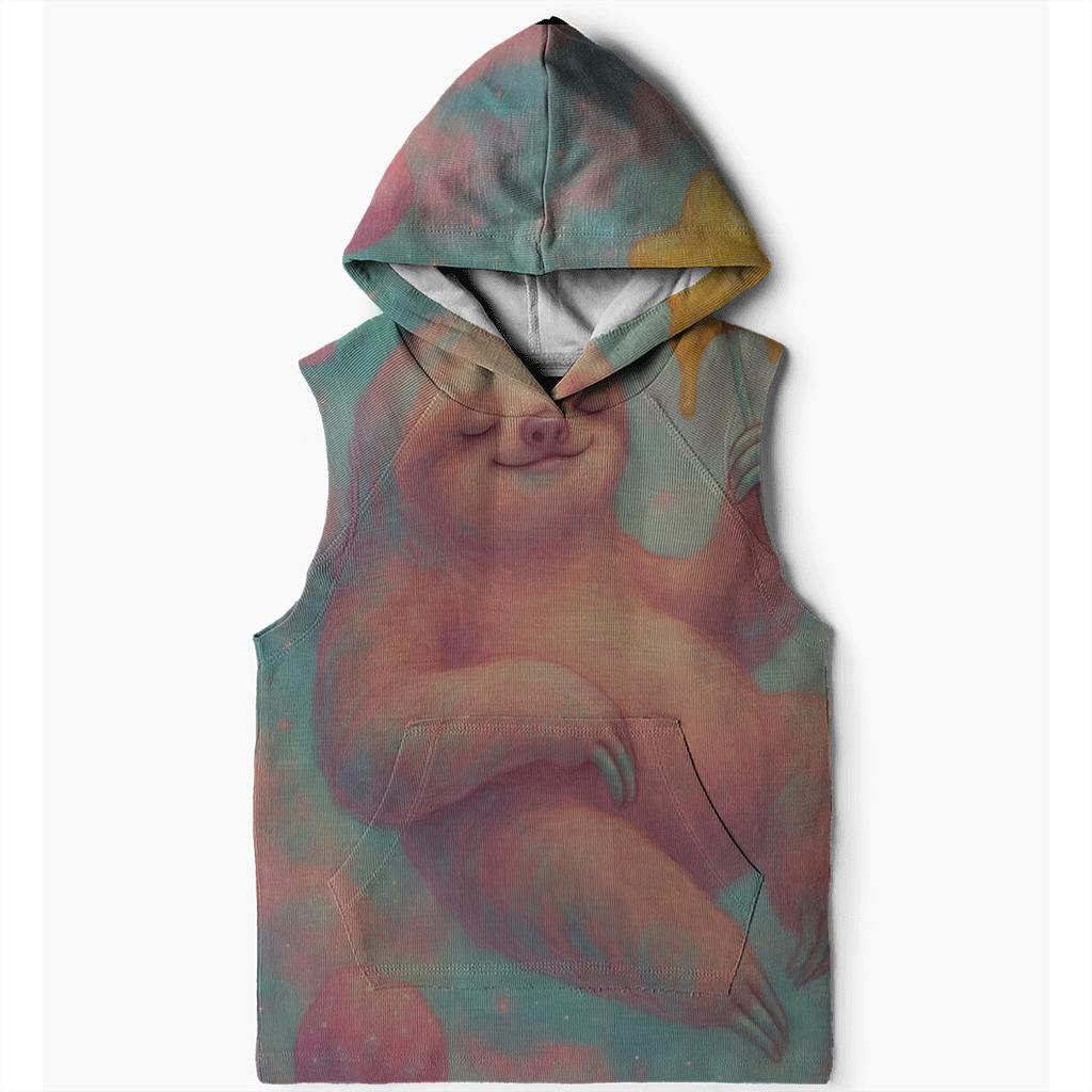 Candy Nebula Sloth embroidered hoodies