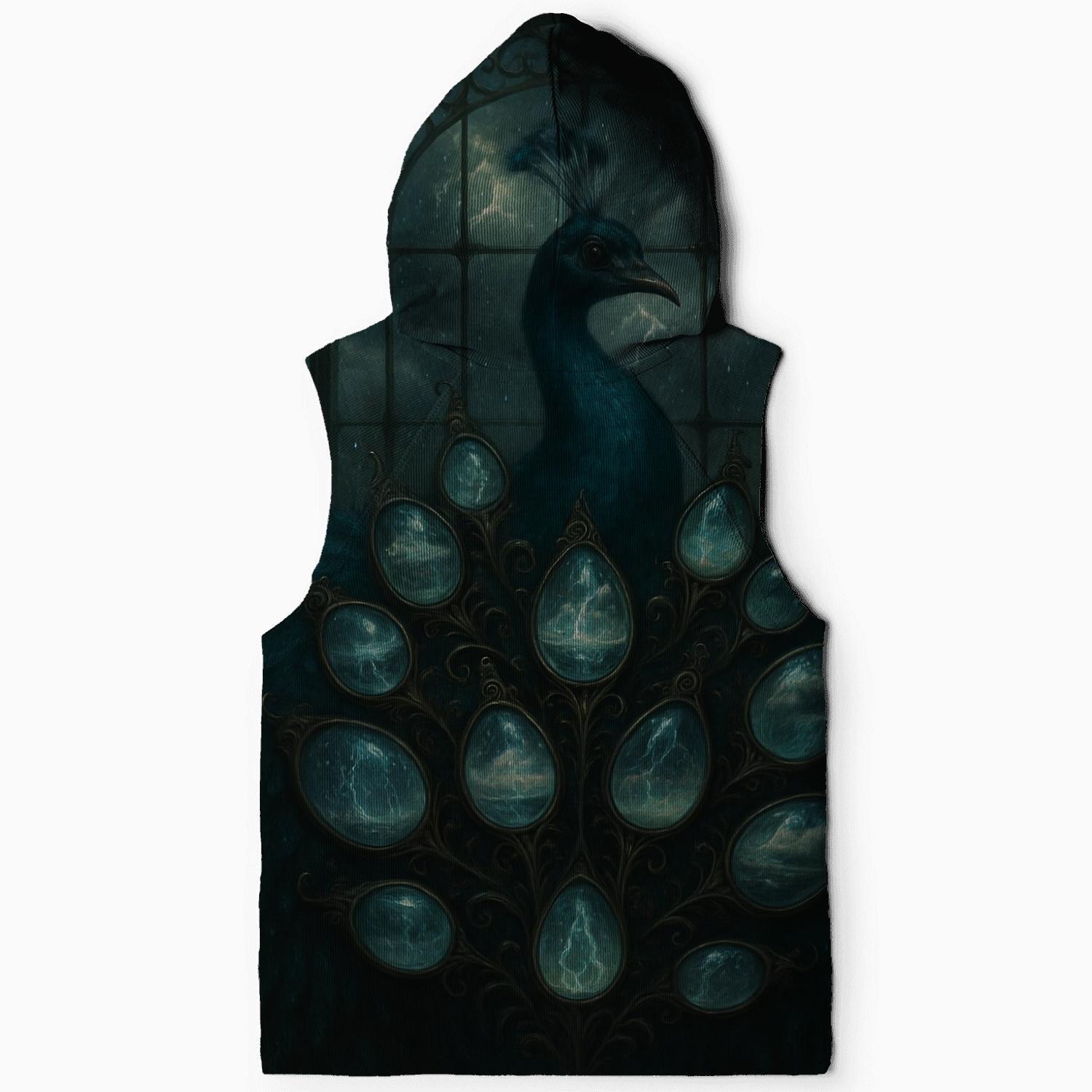 Storm Glass Peacock graphic hoodies