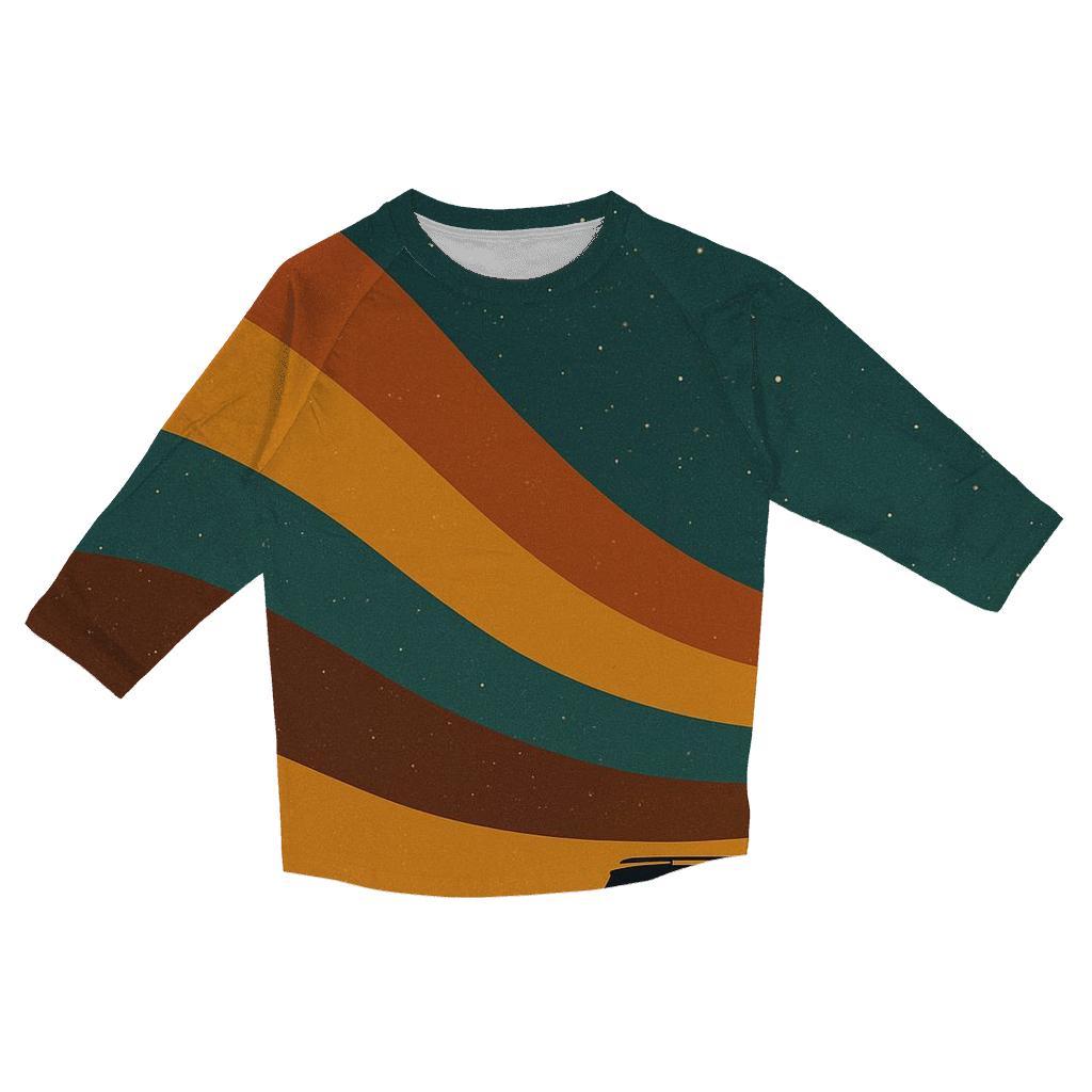 Starlit Groove Stripes casual three quarter sleeve shirts