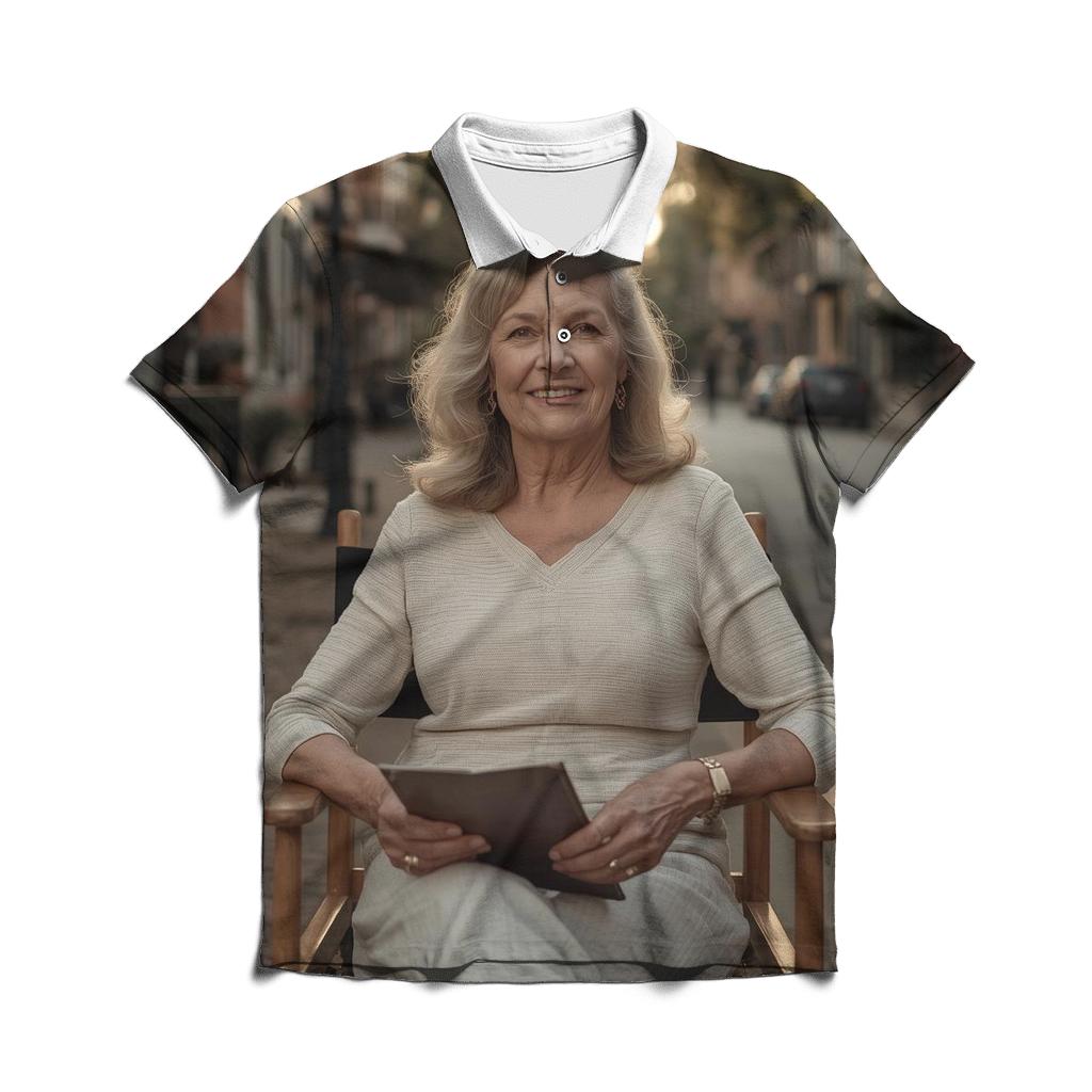Polly Holliday On Set In Savannah personalized polo shirts