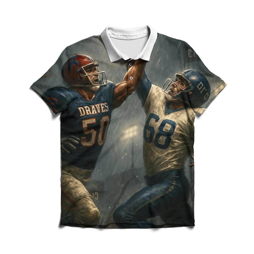 Gridiron Showdown Atlanta Chicago personalized polo shirts