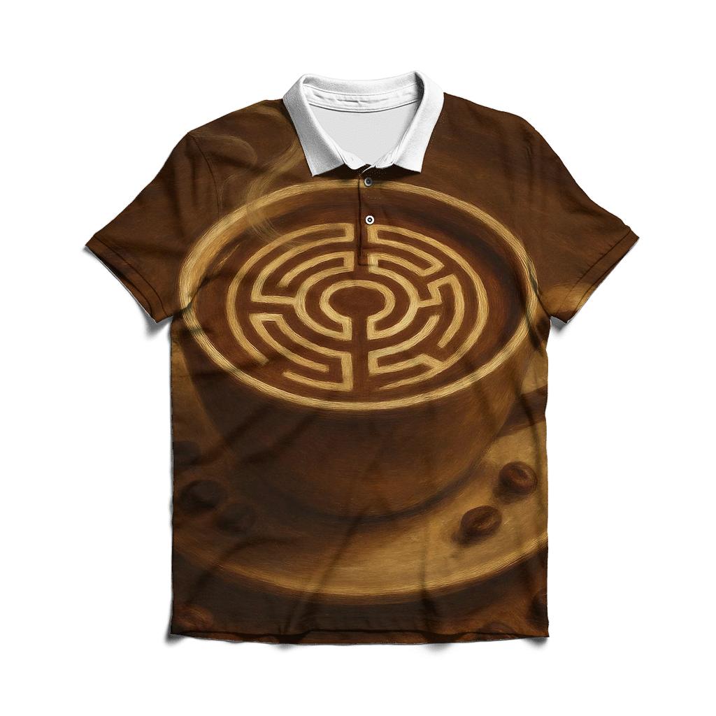Latte Labyrinth personalized polo shirts