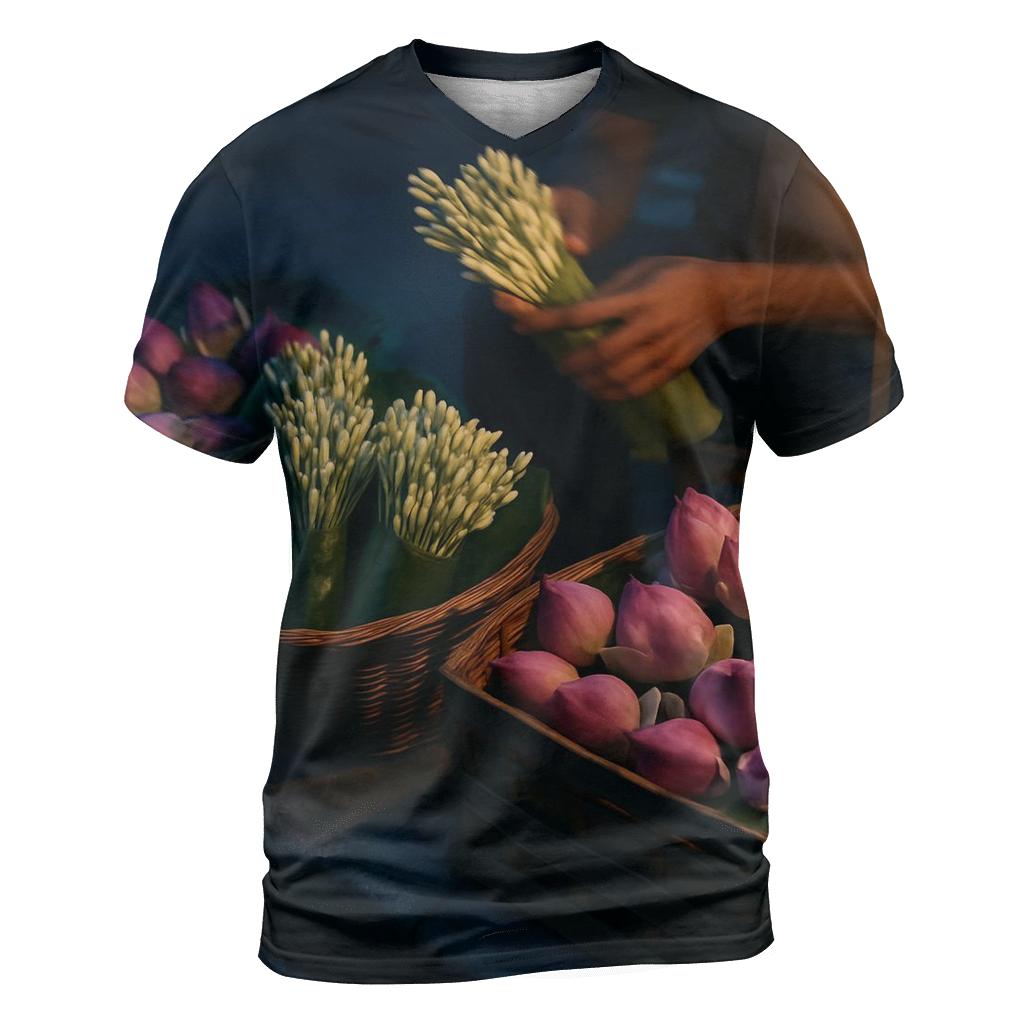 Midnight Lotus Market Bloom designer pattern shirts