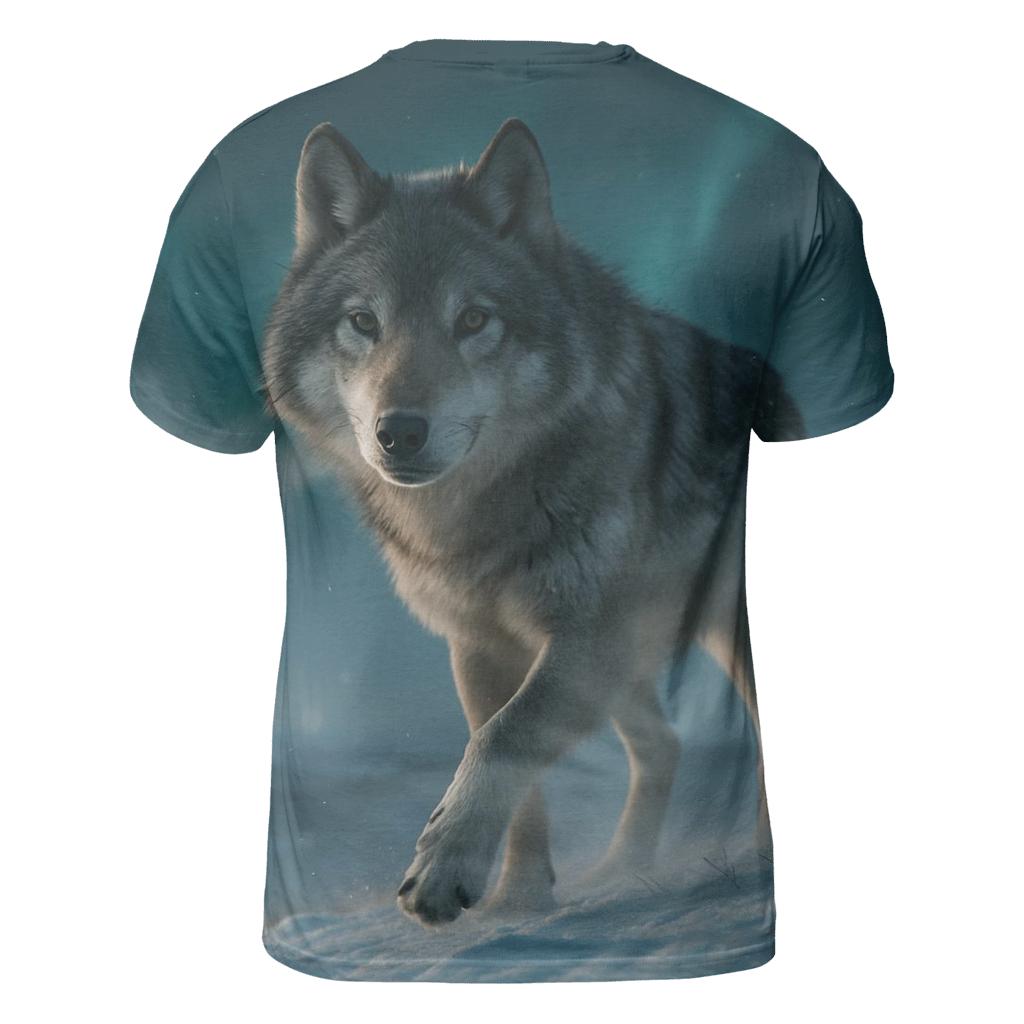 Auroral Alpha Wolf At Tundra Ridge trendy printed shirt styles