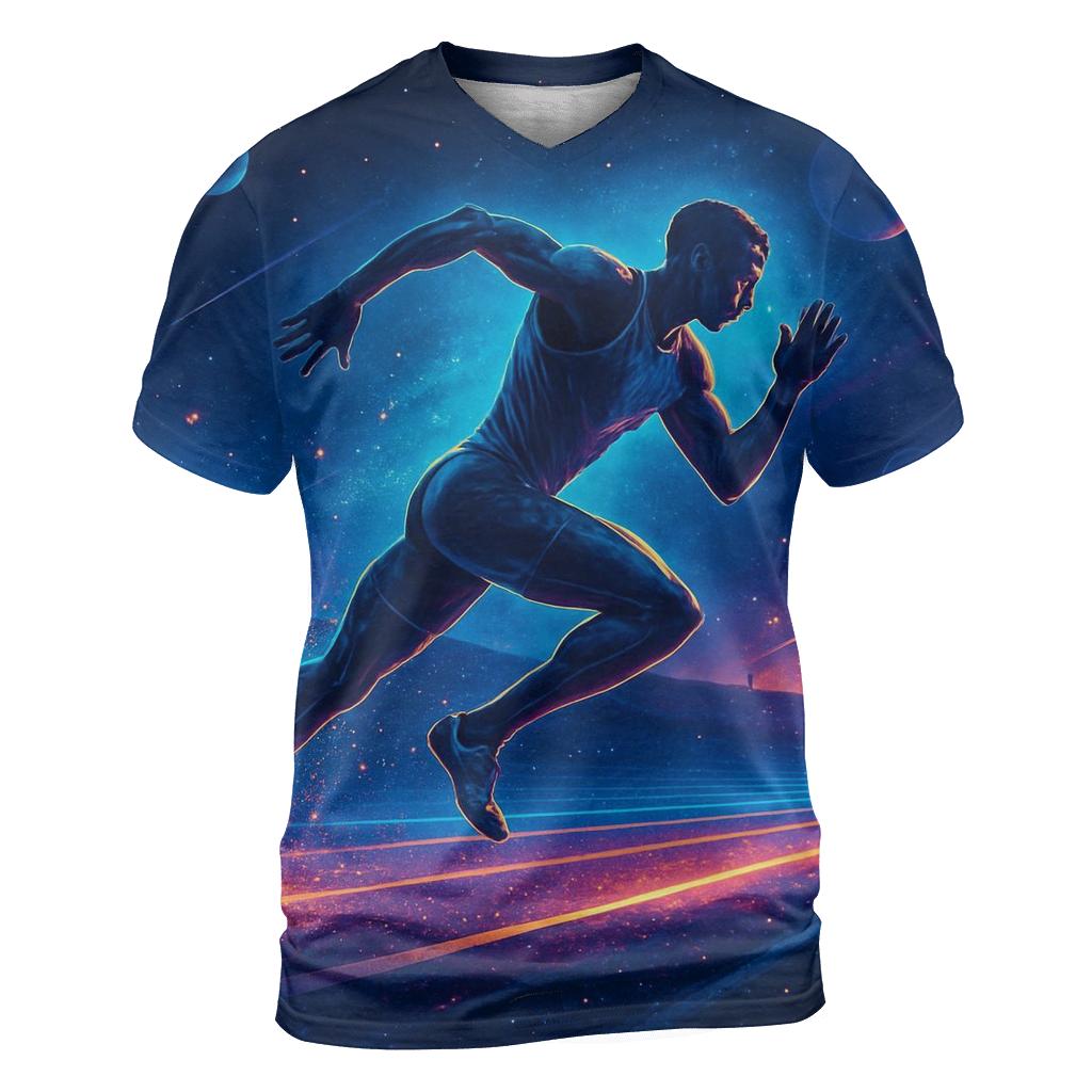 Nebula Sprint artistic all-over print tops