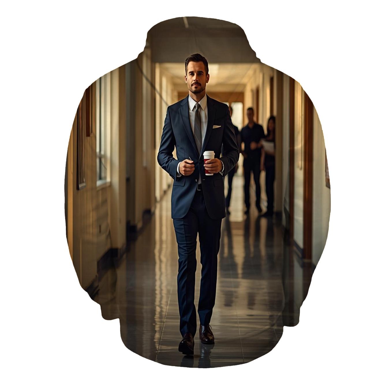 Lecture Corridor Reflection embroidered hoodies