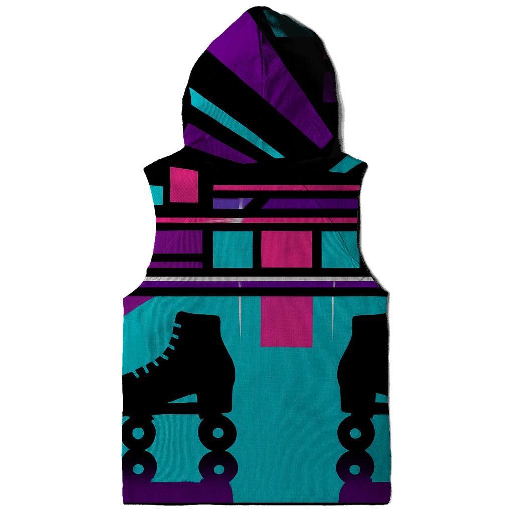 Neon Roller Rink Mosaic printed hoodies