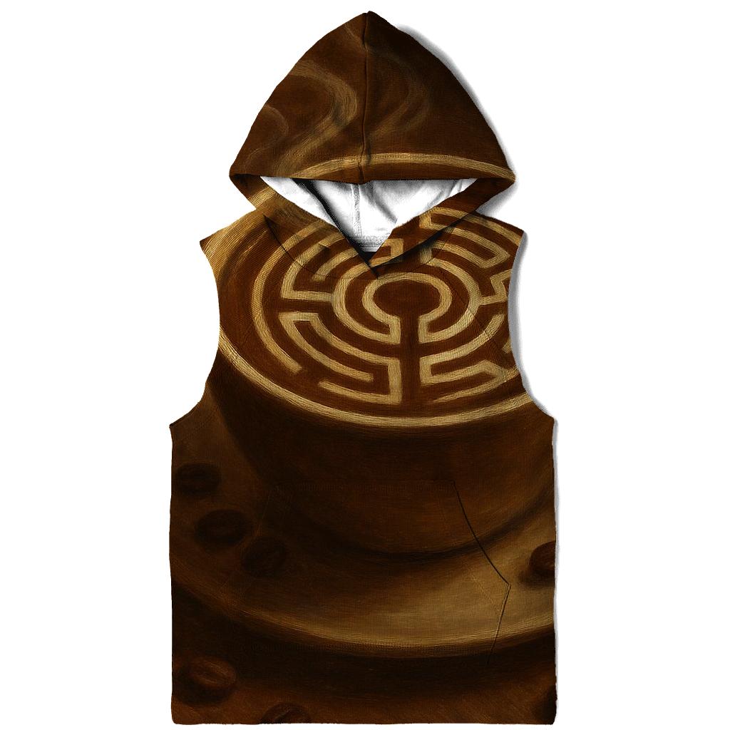 Latte Labyrinth embroidered hoodies