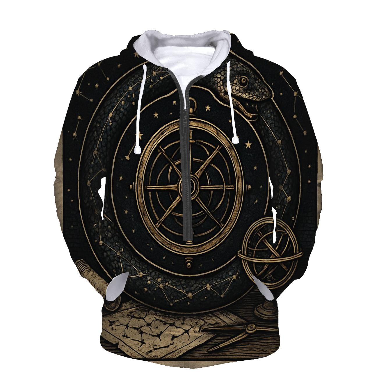 Celestial Ouroboros Cartographer premium hoodies