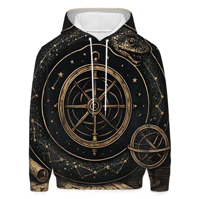 Celestial Ouroboros Cartographer zip-up hoodies