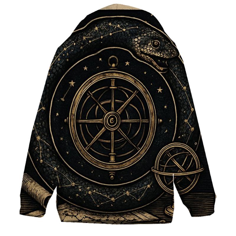 Celestial Ouroboros Cartographer zip-up hoodies