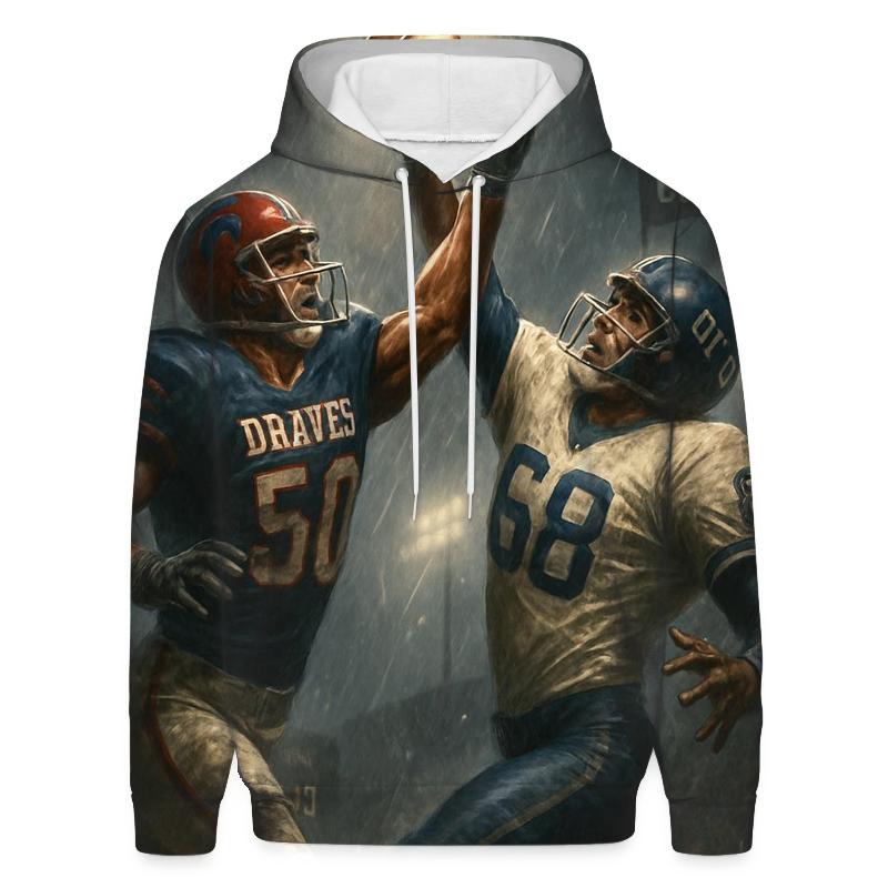 Gridiron Showdown Atlanta Chicago printed hoodies