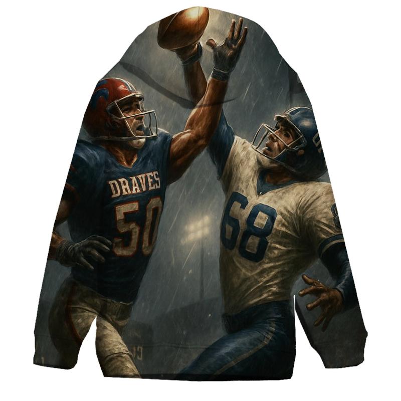 Gridiron Showdown Atlanta Chicago printed hoodies