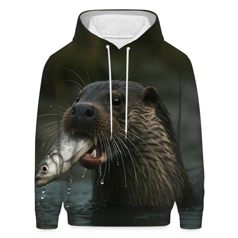 Estuary Surge Otter printed hoodies