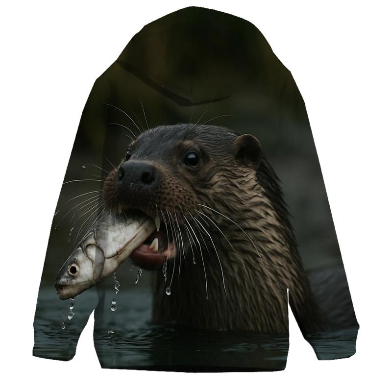 Estuary Surge Otter printed hoodies