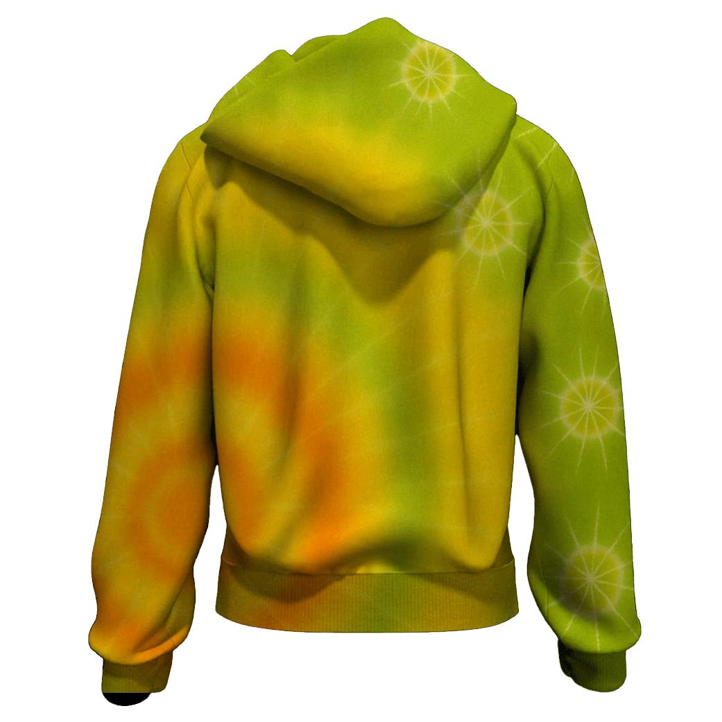 Off Center Citrus Bullseye With Kumo Clusters zip-up hoodies