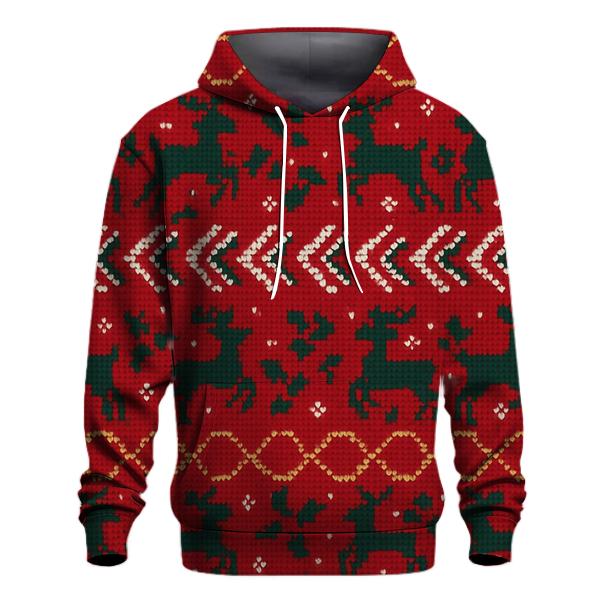 Tacky Tinsel Reindeer Carousel Design printed hoodies