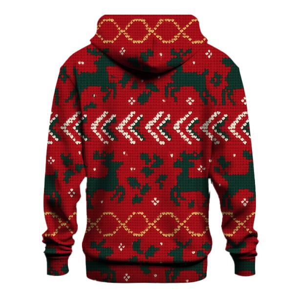 Tacky Tinsel Reindeer Carousel Design printed hoodies