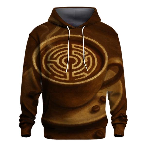 Latte Labyrinth zip-up hoodies