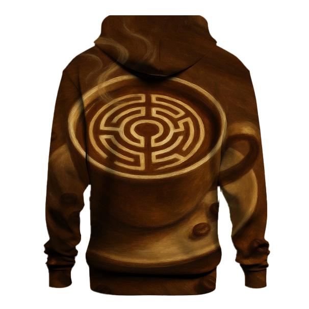 Latte Labyrinth zip-up hoodies
