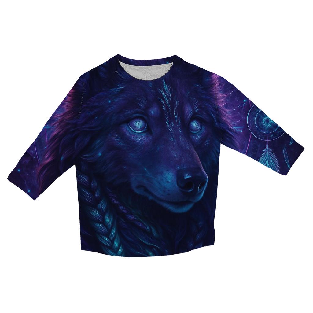 Nebula Guardian Wolf stylish quarter sleeve tops