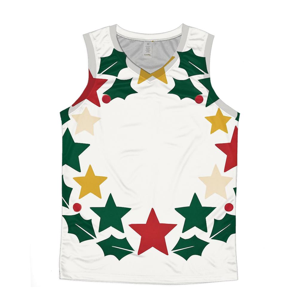 Wreath Of Stars And Holly designer workout tanks