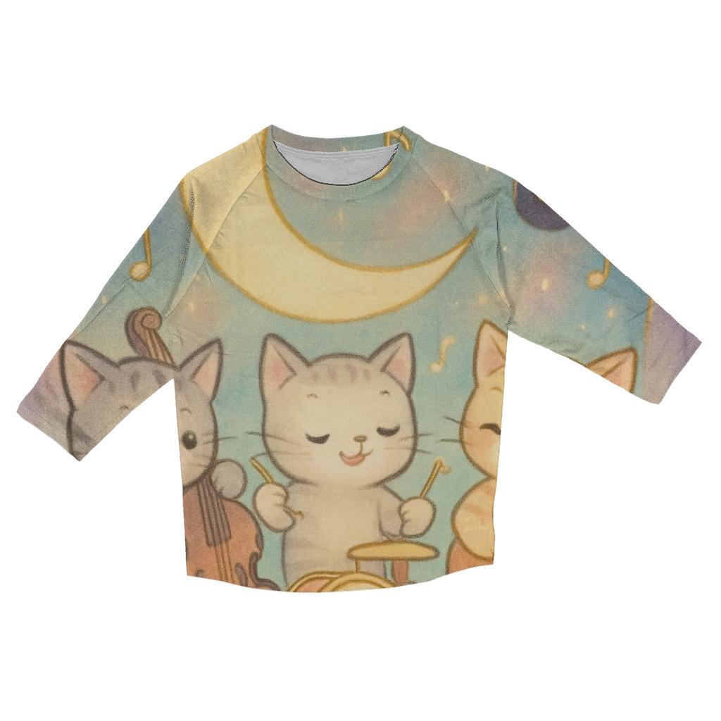 Celestial Jazz Lounge Kittens custom 3/4 sleeve shirts