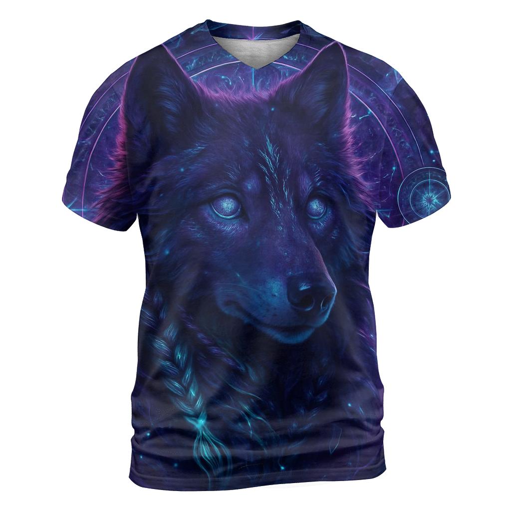 Nebula Guardian Wolf designer pattern shirts