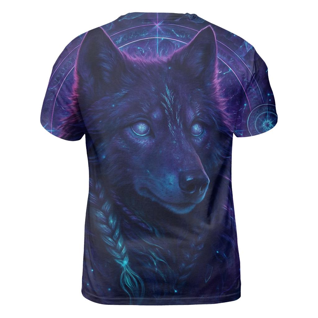 Nebula Guardian Wolf designer pattern shirts
