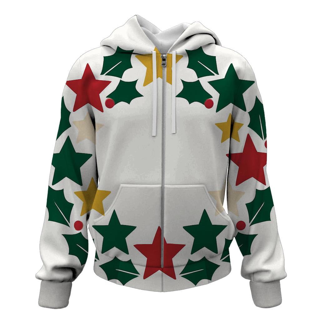Wreath Of Stars And Holly hoodies fashion