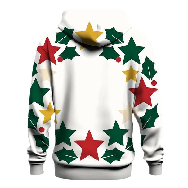 Wreath Of Stars And Holly hoodie designs